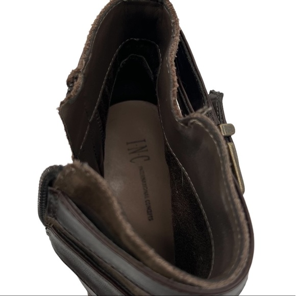 INC International Concepts Brown Suede Buckle Ankle Boots Size 7 Women's - Picture 7 of 11